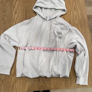 Athleta Gathered Tan Super Soft Hoodie Sweatshirt in XS